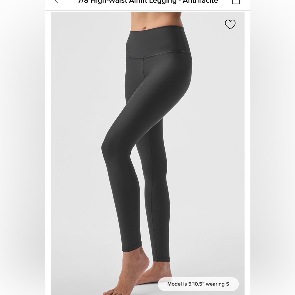 Alo 7/8 high-waist air lift leggings - anthracite